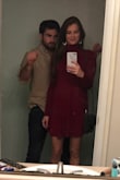 I wore this to my birthday dinner and it was so cute! The material is nice and thick for a cold evening. It does run pretty short on the legs though. Had to be careful when sitting down but definitely would recommend! - Anne D.