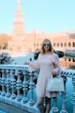 This dress is practical and cute. Can wear casually during the day or for a formal event with high heels. The color is kind of a pink "ish" tone, but it's still very pretty. I really like it. - Patricia D.