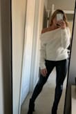 I love this sweater!! I love white for fall and winter because I'm typically that person wearing black and grey from October until March. This sweater is so soft and fits great! It can be worn off the shoulder or as a cowl neck. Definitely buy! - Emily E.