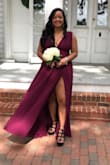 I'm typically a M but the M was small so I sized up and got a L and even that was a bit tight. So - make sure you size up.
But, the dress is gorgeous! Beautiful color, multiple layers, flowed nice with a beautiful slit, and really flattering shape. Was my first time ordering from Lulus and would definitely order again! - Nancy F.
