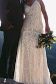 Based on the reviews, I purchased this dress for my wedding. When it came, it was even more lovely than I had anticipated. It is well made from quality materials and has a small amount of stretch. I ordered a size 8 and 10 as I was not sure which would fit better. My order arrived in under a week. The 8 fits like it were tailored for me and when I returned the other, Lulus credited me back almost immediately. I was very impressed by this company and will definitely do business with them again in the future. We did a photoshoot prior to the wedding and the bottom of the dress became very dirty. I hand-washed it and it came perfectly clean. Our wedding included lunch at a restaurant, and I was stopped by every patron who complimented me on what a beautiful dress I was wearing. Again, as expected, the dress became dirty, so I took a chance and threw it in the washing machine. It came out looking brand new with no shrinkage! I plan on dying it a different color and wearing it as a dinner dress. LOVE it! - Landon D.