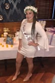 I wore this dress for my bridal shower. It fit great. Material was soft and not see through. Very comfortable. The sleeves were my favorite part! The only con was that the dress was shorter than expected but I still loved it. - Fanny