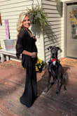 Wore this to a wedding 6 months pregnant and felt very pretty. I received a lot of compliments. It probably won't fix past my 6 month mark because I'm a size small usually. However, you might size up one if you're in your 3rd trimester. - Rina C.