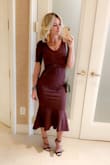 Super cute and was perfect for the business dinner I had! The length is awesome and it's very forgiving in the midsection - not too tight! - Sarah S.