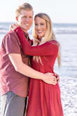 I wore this dress for my holiday family photos and love the burgundy/wine color. The dress itself was a little shorter than I would have liked, but it fit my body perfectly and had that holiday card appeal that I was looking for. - Mallory M.