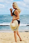I'm not a model by any means, but I ordered the medium and my breasts definitely were not covered by the top, but my bottoms fit just fine. I wish there was an option for two separate sizing. - Mallory M.
