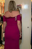 I read the reviews and many people said this ran small and the sleeves were tight. So, I ordered a size up(Large).  It was huge. I needed a medium for sure. I really wish this would of worked. The magenta color is gorgeous. Lulus needs to have more dresses in this color!!! - Brandy S.
