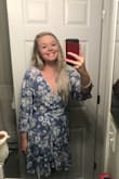 I wore this dress to my bridal shower and got so many compliments. It's comfortable and I love the color! I do recommend using fabric tape to keep the cleavage contained. - Allie B.