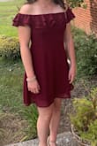 Absolutely loved wearing this dress! I got many compliments, it was flattering and comfortable! I also didn't feel like I was having to constantly pull the shoulder down. It was perfect! - Megan G.