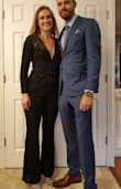 This is the most comfortable outfit and I got so many complements! I usually don't like tie around but this one didn't bother me. I can only wear this with heels (which is fine since I knew that) since the pants otherwise touch the floor. Fantastic! - Sydney S.