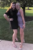 wore this dress to homecoming and it was great! could've sized down but my arms wouldn't have fit in a L - Jessica G.