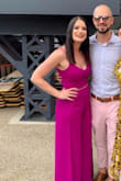 I love this two piece outfit! I wore it to a wedding and got so many compliments! If you are larger in the butt area I'd recommend sizing up! I got a medium (which i usually wear) and the pants are a little tight in the butt!! - Amanda
