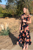 This dress was a little different than something I would typically wear. The length was not ideal for me, but nonetheless loved the dress (and the pockets). Wore to a fall vineyard wedding and received many compliments! - Mattie S.