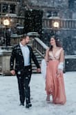 This dress was perfect for our engagement photos and Christmas party last year. It fit perfectly, but altered slightly by adding cups. - Jessica M.