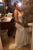 I absolutely love this dress! It is perfect for my forest wedding! The lace is absolutely beautiful! It feels and looks like a very expensive dress, especially if you add a nice belt to add some bling and split up the dress a little. I do recommend sizing up if you are tall and have bigger hips. I normally wear a size 6/medium in a dress but because of my hips I ordered a size 8/large. I just took the sides in a little and it fit perfect! Don't hesitate about this dress like I did! It is perfect and I can't wait to wear it for my big day! - Stephanie W.