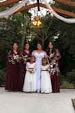 The bridesmaids looked beautiful, and the dresses went wonderfully with the wedding theme and colors. - Gisell O.