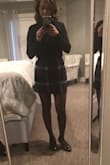 Love this skirt. It's very well made and warm but no stretch to it, so it will not give. I still love it and I'm planning on losing a few more pounds anyways so, I decided to keep it although is a bit tight. - Isis M.