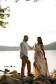 I fell in love with the dress but I found that the bust measured way too small and tight. It felt tight and kept popping open throughout my engagement session.  The length of the dress was extremely long for me even with 3 inches. I had used a ton of dress tape to secure the fabric around my cheat and a sticky bar to make it work for me. Photographs beautifully! - Jessica L.