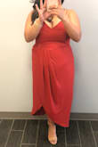 The dress was absolutely beautiful. Was perfect for a fall wedding, received a lot of compliments. The slit is sexy and deceiving - Diya S.