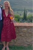 Absolutely loved this dress. I ordered a large. I did have it altered (shortened at the shoulders) because the neckline was a bit too low for me. I got so many compliments on the dress and felt comfortable all evening. Perfect dress to wear to a wedding or formal event. The measurements for this dress are spot on. - Kristin S.