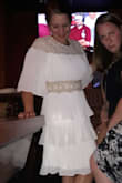 I bought this dress for what I thought was just a dinner but turned out to be my bachelorette surprise dinner! Fit was perfect and it was super comfortable and flowy. The "belt" around the waist felt very slimming. I received many compliments! - Brooke M.
