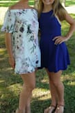 So I sized down from previous reviews and the small fit perfectly. I loved the fabric and colors! Very pretty dress! Perfect for a summer wedding if you had one! My only complaint is that I'm 45, and I felt a little uncomfortable with how short the dress was on me. My teenage daughter said to go for it though so I did! I wore it to my daughters sports banquet and then on Vacation in Mexico. - Renee G.
