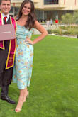 I wore this to my brothers graduation and everyone loves the dress. I think the color and patterns are really unique. I do this it could fit better on the torso and be a little tighter but the length and flow of the skirt were lovely. - Katherine N.