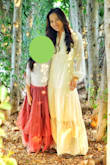 Such a beautiful dress. There is no stretch so it does need to fit your actual size. The outer material is thin but that's part of the look. I didn't have to wear a slip, it was perfect. I wore it for our family photos and got lots of compliments. - Top N.