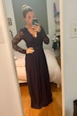 I loved the way it fits me, the color is great too, and not too dark for a navy blue. It was certainly what I was expecting. - Claudia C.