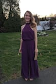 This jumpsuit is super comfortable and was perfect to wear to a wedding. The fit is flattering and material is good quality. - Anneliese R.