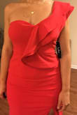 This dress is perfect for any event from a wedding to a formal work event, etc. I bought it for a formal wedding and was dreaming about wearing it but the problem in my case is that I'm skinny with a curvy shape type of body. I got a Small and had to return. The dress fitted perfectly above (I'm a 34 B) but was too tight on the hips (this type of dress is definitely made for flat body types) so a Medium would've been too loose on the chest area for me. As for length, I'm 5'4" and with high heels (4") a small fraction of the dress was sweeping the floor. I would totally recommend it for a more skinny type of body or someone willing to pay for alterations. - Ivelisse J.