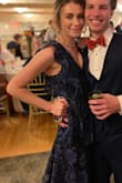 Wore this dress to a black tie optional wedding and it was perfect!! I got so many compliments on it:) I have a small chest but I just put two stitches at the very bottom of the v neck, and then wore a choker and it was perfect:)!! - Niamh C.