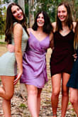 So cute and made so well!! Bought for winter formal!! Even prettier in person!! Adjustable straps! My daughter wears a large top and size 10 pants so we got a large dress. It was perfect!!! - Tammy H.