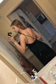 This dress is great material and color! The slit is not noticeable at all because the bottom might be a little big on me. I ordered a small - Jessika S.