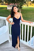 Wore this for a fall wedding and it was perfect. I wore it with 3.5" nude heels and it was just off the floor. It did fit a little loose but I think the xs would have been too tight. A little bustier than I thought it would be but I got a lot of compliments lol! - Jessa L.