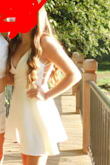 This dress was super cute and great for my hoco, but the straps were a bit too big. It was hard to dance in when the straps kept falling down. Also, the bust area it was a little big. I probably would've sized down. - Maya H.