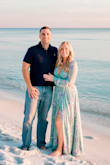 I ordered this dress & two others for engagement pictures. I love the way this dress fits and the quality is amazing. It is just a little low cut in the front but a simple alteration can fix that, if needed (I left it as is for my pictures.) I love the colors in this dress and I am thankful the pictures turned out as well as they did. It was just a little long but with beach pictures it was fine & I'm sure paired with heels, it would have been length appropriate. - Ami S.