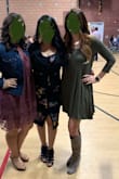 I love this dress and have it in green and black! The fit is a little oversized, but I love how comfortable it is! - Megan S.