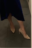 I ended up getting these in the 11s because the 10 was too tight but the 11s were a little big, wish they had a half size. But super cute and comfy, very sleek but heel seemed unstable like it may snap while walking. - Taylor C.