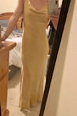 Absolutely love this dress. I usually order XS from Lulus and it fit perfectly. Color is gorgeous. Picture doesn't do it justice. The top is a little loose, but I used tape to hold it down. Would buy again! - Melissa H.