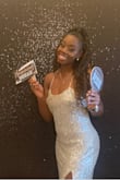 They dress fit really nice and true to size.  I purchased a Medium. - Alyssa P.