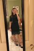 This dress caught me eye for a few reasons. First, I love lace. Second, it came in dark green which is my favorite color. I have some weddings to attend coming up so I ordered it for the wedding. As soon as I tried it on, I LOVED it!! Not only did it fit like a glove but it was comfortable enough and I was able to dance in it for the entire reception. I highly recommend!!! - Rachel H.