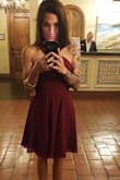 This dress is a shorter version of what I purchased for my nieces' wedding. Cute and flirty yet classy and simple. Very versatile and a main staple for any occasion. Material is lightweight and flows beautifully. Fits true to size.
I felt beautiful. Beautiful Merlot color.
I would highly recommend this dress/style. You will fall in love. - Richelle S.