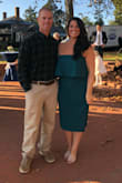 I wore this dress to a November wedding and received so many compliments. The dress fit well my mid section and down but the top was a little loose. I am heavier in my mid section and bottom areas, not very busty. It was not as "bodycon" fitting as the model, but I was okay with that. It did stretch a little throughout the evening, so keep that in mind. - Morgan C.