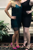 I loved this dress. I wore it for my sorority's formal. I got lots of compliments from the dress, it's a great dress to stand out in! It fit great, the straps are adjustable. The one thing I noticed was that the sequins do fall off the dress. - Cate C.