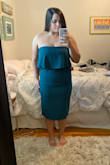 I wouldn't recommend a curvy Short girl for this dress because it looks super boxy on. The flowy part hits right at my waist so it looks really odd, if I had a longer torso it would of looked great but it makes me look pregnant/ super large when I don't have that large of a stomach and it's covering my curves. - Ariana P.