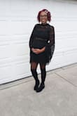 I wore this dress to a wedding and received so many compliments. I'm 19 weeks pregnant and had no problem fitting into this dress. It's so comfortable didn't want to take it off! - Brittinie C.