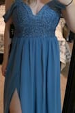 I was very excited for this dress because it looked absolutely stunning in the photos. However, when I received I was very disappointed. The quality of the lace is not as shiny as it's on the picture. Also the padding in the lace area is very thick and not in the right places. The skirt fabric was nice but I couldn't get over how the lace looked. Also it fit me large in the waist area and was very long (I was already expecting this since I'm  5'2). Overall, I was unimpressed. - Sugheiy G.