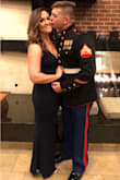 I ordered this dress for our Marine Corps Ball this year. I'm usually super skeptical about ordering dresses online but read amazing reviews. I'm so impressed with the quality and how flattering this dress is! I saw that it runs a little big so I ordered a small instead of my usual medium. I have an athletic build and curves so I was a little worried about my hips fitting into a small but had no issues and many compliments. - Lura V.