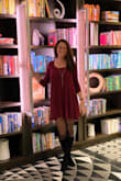 I really love this dress! First of all... pockets! Yay! But as someone who is kind of tall, I worry about length on swing dresses. Fortunately I read reviews on here that helped and the length is good. I wore this with tights and tall boots to a dinner but I think when I wear it to work, I'll either wear thicker tights or leggings. I ordered in another color because I can tell it'll be a go-to easy outfit all winter. Definitely recommend! - Sarah F.